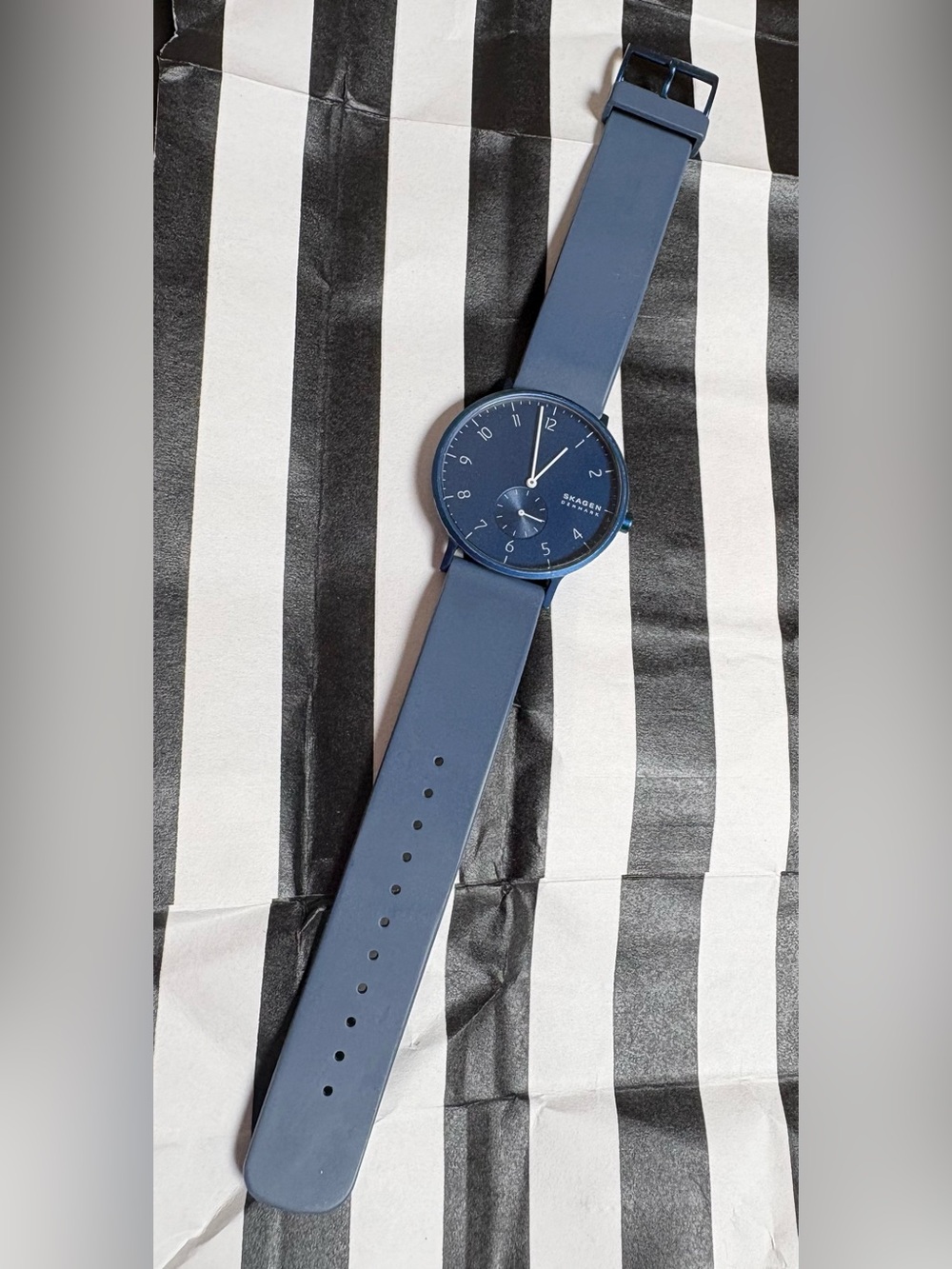 Skagen Blue Silicone Strap Watch
